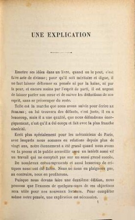 Question sociale: le sublime