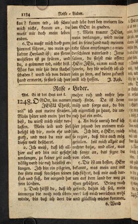1184-1186, Reiselieder