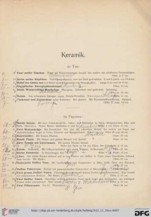 Keramik (Nr. 1-104)