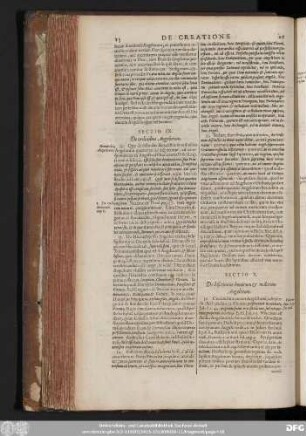 Sectio X. De discrimine bonorum & malorum Angelorum.