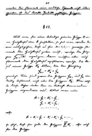 § 13. 2. Versuch einer Zerlegung der unendlichen Gruppen.