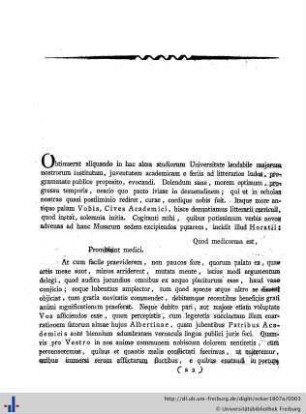 Brevis enarratio eorum, quae anno elapso academiae laeta et felicia acciderunt.