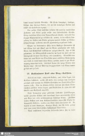 23. Kohlensaurer Kalk oder Berg-Kalkstein