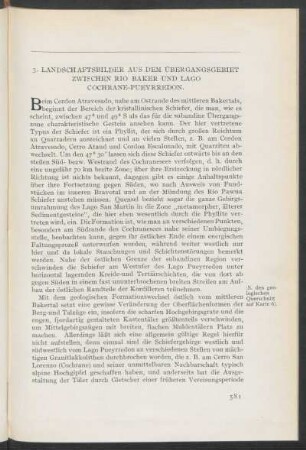 3. Landschaftsbilder aus dem Übergangsgebiet zwischen Rio Baker und Lago Cochrane-Pueyrredon.