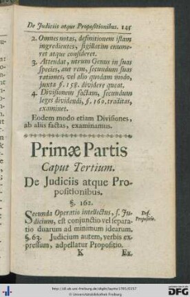 Cap. III. De Judiciis atque Propositionibus.