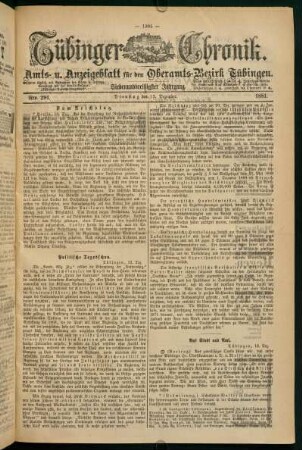 13. Dezember (Nro. 291) - 18. Dezember (Nro. 296)