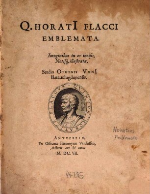 Q. Horati Flacci Emblemata : Imaginibus in aes incisis, notisque illustrata