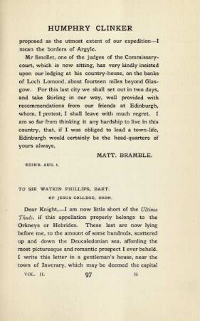 To Sir Watkin Phillips, Bart. of Jesus College, Oxon