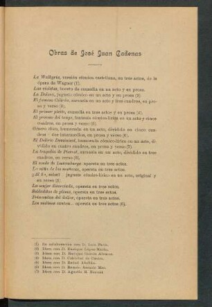 Obras de José Juan Cadenas