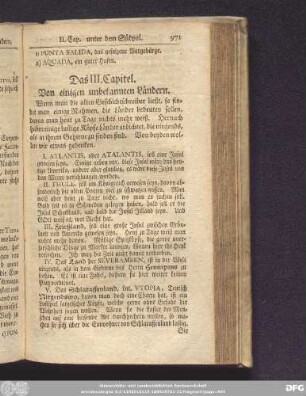 Das III. Capitel. Von einigen unbekannten Ländern.