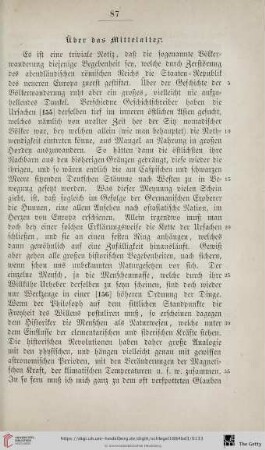 Über das Mittelalter