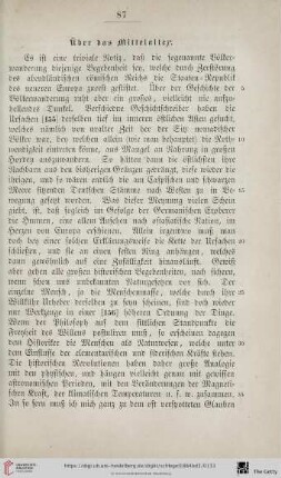 Über das Mittelalter