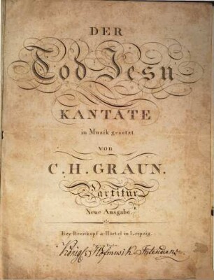 Der Tod Jesu : Kantate