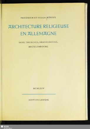 Architecture religieuse en Allemagne : Saxe, Thuringe, Brandebourg, Mecklembourg