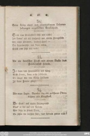 32. Beim Lesen einer mit übertriebenen Lobeserhebungen angefüllten Grabschrift.