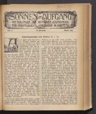 Heft 11. 18. Jahrgang. August 1916