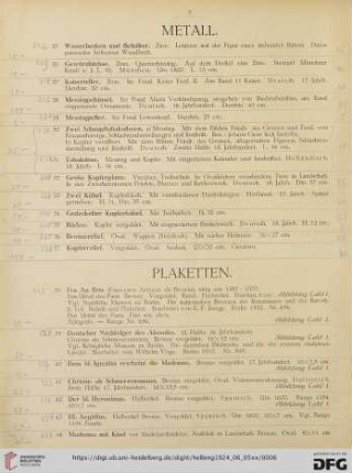 Plaketten (Nr. 38-59)