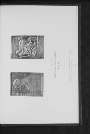 Plakette auf Léon Gosselin Prägung