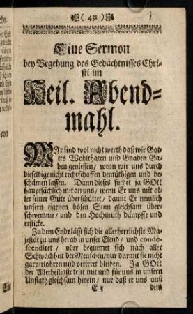 431-442, Wir sind wol nicht werth daß wir ...