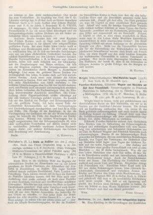 278 [Rezension] Wright, Willard Huntington, What Nietzsche taught
