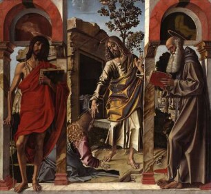 Der auferstandene Christus mit Maria Magdalena und den Hl. Johannes dem Täufer und Hieronymus