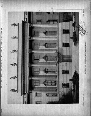 Tafel 4: Mittelbau der Königlichen Universität in Berlin