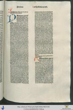 Pręfatio sancti Hieronimi in omnes epistolas sancti Pauli