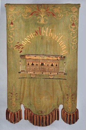Bannerfahne Wagenabteilung der Eisenbahn-Hauptwerkstätte Leinhausen