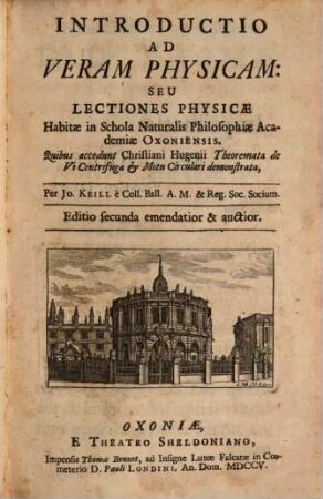 Introductio ad veram Physicam