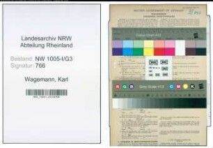 Entnazifizierung Karl Wagemann , geb. 16.02.1916 (Polizeibeamter)