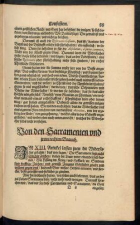Von den Sacramenten und irem rechten Brauch.