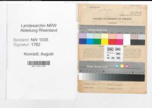 Entnazifizierung August Konradt , geb. 11.12.1900 (Vertreter)