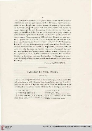 L’Apollon du Vieil Évreux