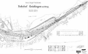 Geislingen (Steige): Nebengebäude Aufenthaltsgebäude Lageplan,Grundrisse
