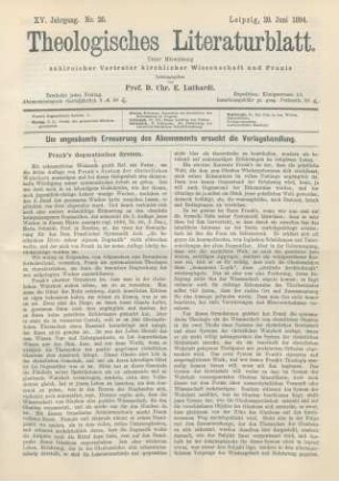 305-308 Frank's dogmatisches System