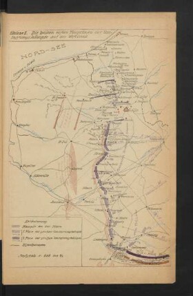 Skizze II. Die beiden ersten Hauptfacen der Umfassungskämpfe auf der Westfront