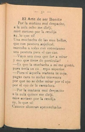 El Arte de ser Bonita : [Couplet del Arte de ser Bonita]