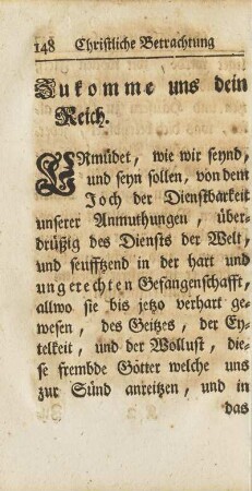 Zukomme uns dein Reich