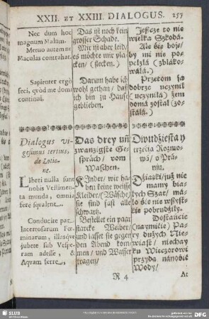 Dialogus vigesimus tertius, de Lotione