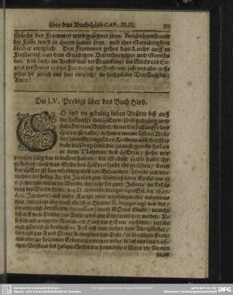 Die LV. Predigt über das Buch Hiob
