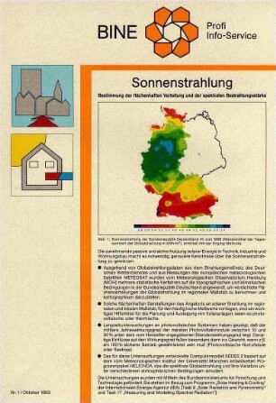 Sonnenstrahlung. Bestimmung der flächenhaften Verteilung und der spektralen Bestrahlungsstärke.