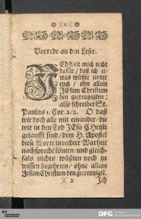 Vorrede an den Leser.