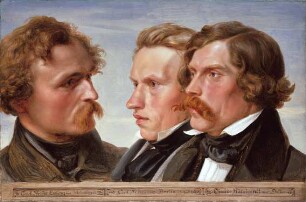 Die Maler Carl Friedrich Lessing, Carl Ferdinand Sohn und Theodor Hildebrandt