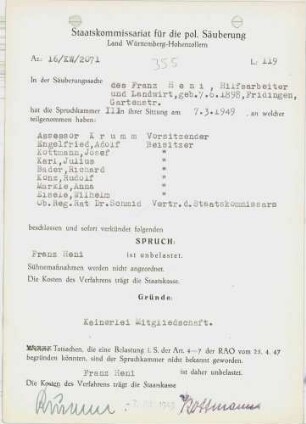 Heni, Franz