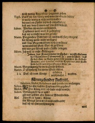 Neunzehender Auftritt.