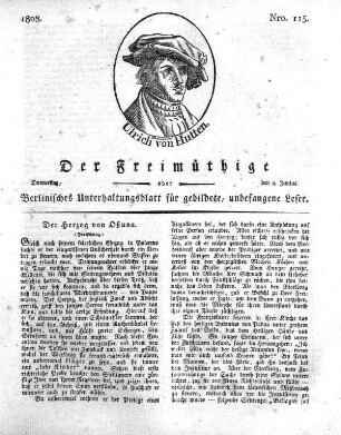 Nro. 115, Donnerstag, den 9. Junius 1808