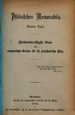 Pfälzisches Memorabile. 4. 1876