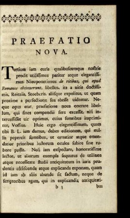 Praefatio Nova.