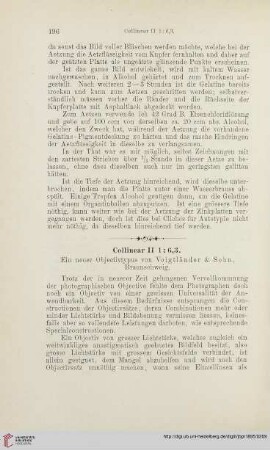 Collinear II 1: 6,3. Ein neuer Objectivtypus von Voigtländer & Sohn, Braunschweig