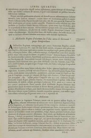 I. Adelhaidis Reginae Palatium seu Villa - nova S. Germani prope Compendium.